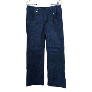 Pierce Dark Blue Denim Jeans Size 31 dark Academia VinTaGe embroidery detail